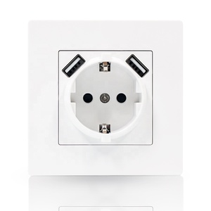 双a型USB端口插座中国批发商高品质欧盟标准电源插座，带USB C型端口插座 - Product Image 1