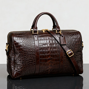 Nhà Sản Xuất OEM Đẹp Lớn Mens Cá Sấu Cá Sấu Mô Hình Giả Da Qua Đêm Mang Theo Trên Phòng Tập Thể Dục Thể Thao Túi Du Lịch Túi Cho Du Lịch - Product Image 1