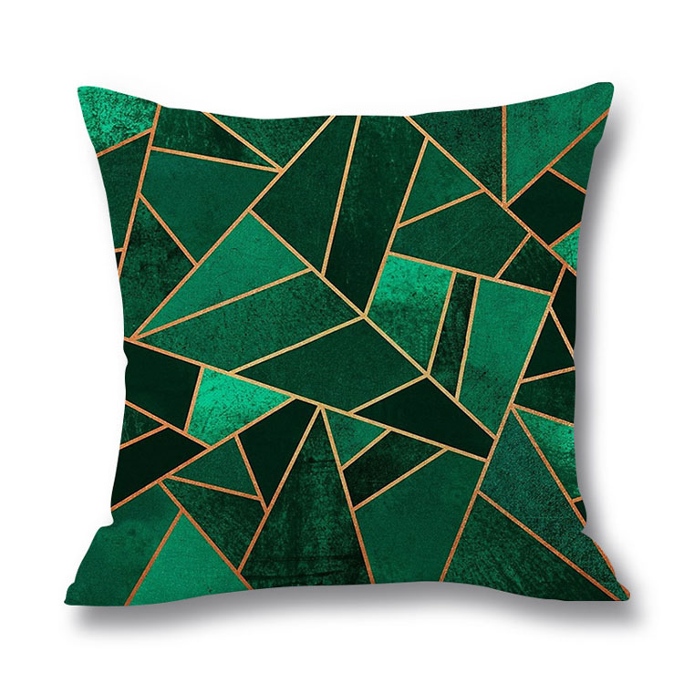 Colorful Geometric Digital Print Pillowcase Linen Cushion Cover