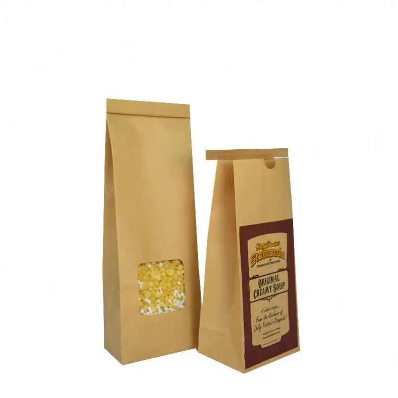 Одноразовая упаковка для кофе на заказ из пла, пакет для чая из крафт-бумаги с молнией для кофе