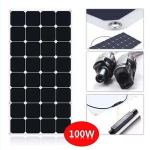 柔性太阳能电池板100瓦柔性pannello solarle <span class=keywords><strong>12v</strong></span>船用太阳能电池板柔性100 W阳台