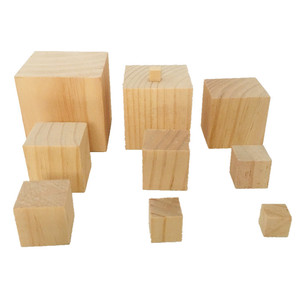 YUCI OEM ahşap küp boş ahşap kare zar çocuk oyun oynamak için katı kayın çam ahşap küp boyama dekorasyon blok çocuklar için - Product Image 6