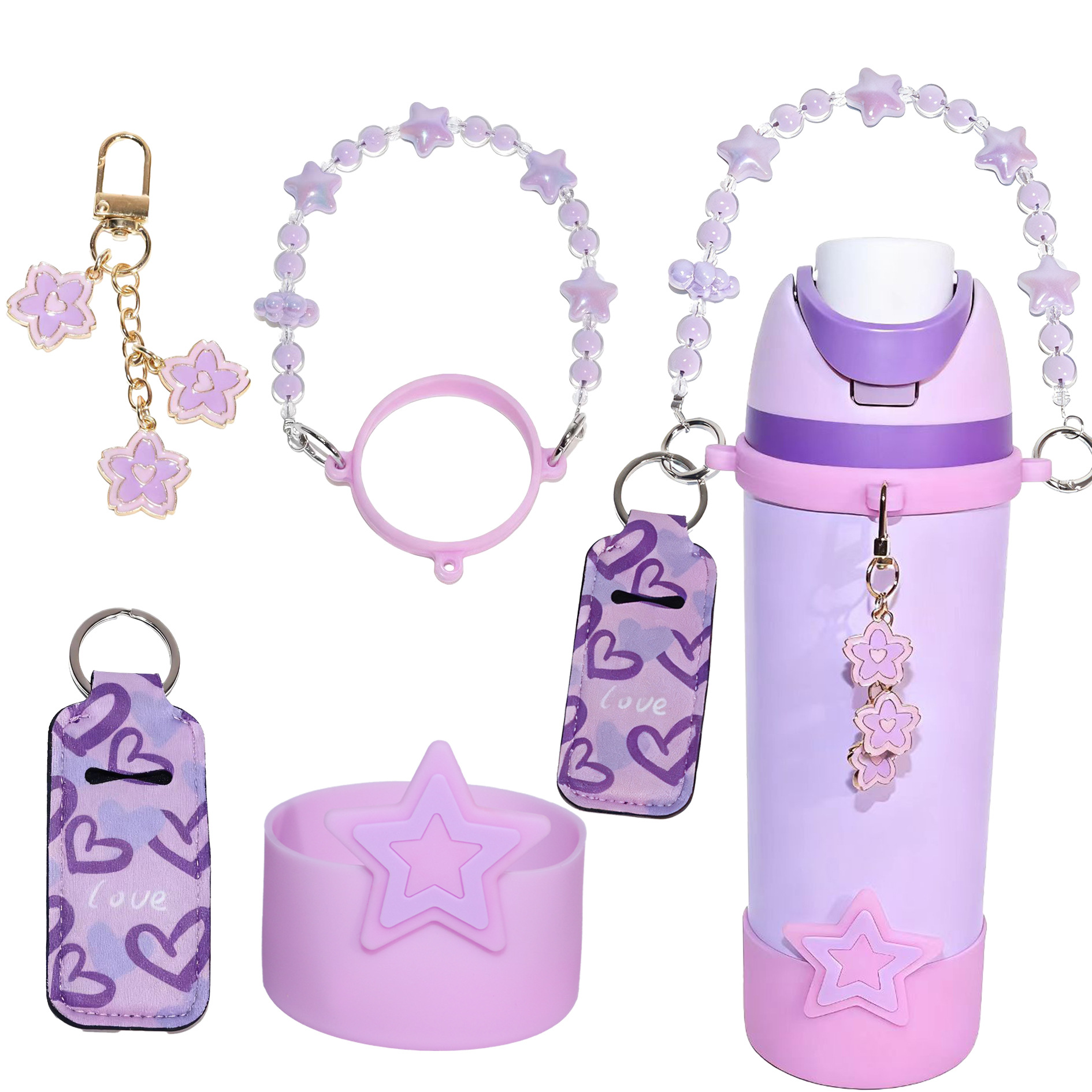Five-pointed star purple