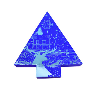 可回收的圣诞树形状纸盒带聚氯乙烯插件的巧克力盒 - Product Image 1
