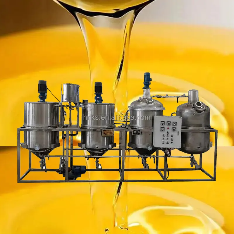 Girasole/olio di cocco raffinato mini olio greggio raffineria di palma costo piccolo da cucina olio di raffinazione macchina/raffineria di petrolio