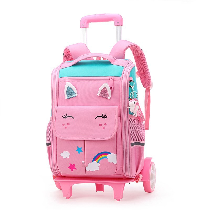 Rueda grande Rosa + colgante unicornio