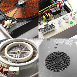 Induzione domestica e piano cottura a infrarossi due bruciatori 3500watt totale facile da pulire blocco del bambino Timer - Product Image 4