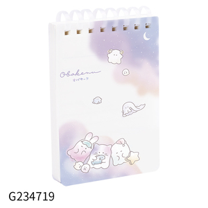 Cuaderno de notas de papel A7 de dibujos animados coloridos creativos de gran venta para regalo Obakenu fantasma gato Bloc de notas adhesivas para niños