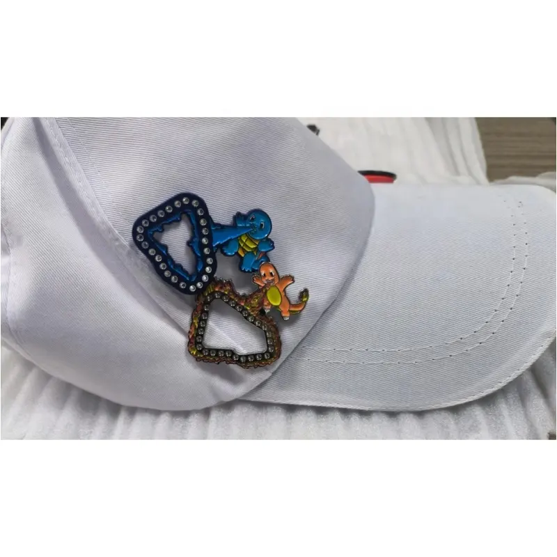 Custom Fitted Hat Pin Wholesale Hot Sale Border Fitted Cap Pins Cartoon Grow In Dark Frame Rhinestone Hat Pins