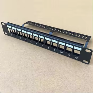 迷你UTP接线板10英寸12端口，用于网络机柜机架安装 - Product Image 3