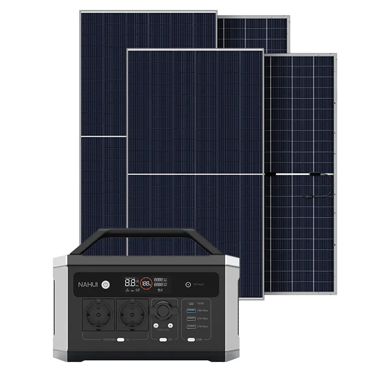 110V 220V Lifepo4 pil kapalı ızgara taşınabilir güneş enerjisi jeneratörü 1000W taşınabilir güç istasyonu