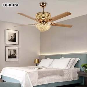 Hot Sale 52 &quot;5 Blade <strong>Ceiling</strong> <strong>Fan</strong> with Remote Control for 3 <strong>Replacement</strong> LED Lights Invisible Crystal <strong>Ceiling</strong> <strong>Fan</strong> Wholesale