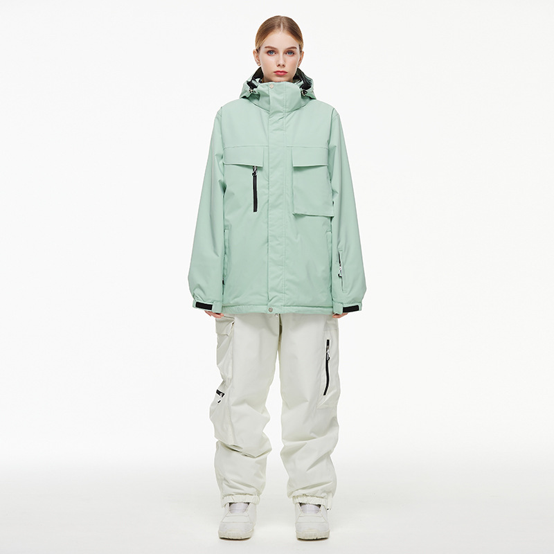 Women Apple green+white