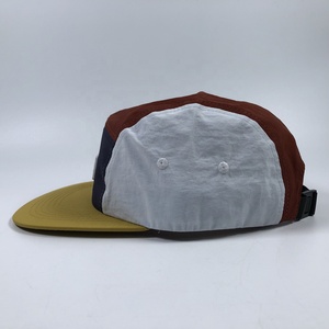 OEM Premium Polyester Unisex Men Colorful Flat Brim Unstructured Snapback Camping Hat Custom Rubber <strong>Patch</strong> logo 5 <strong>Panel</strong> Cap - Product Image 3
