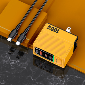 KAKUSIGA充電器 + データケーブルセット; 2つのスタイル、PD100W 3ポート急速充電 (2C1A) 充電器セットを選択できます - Product Image 5