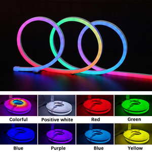 ชุดไฟเส้น LED DC 24V 5050 RGB สีสันสดใส8*17ชุดไฟซิลิโคนนีออนสำหรับตกแต่งบ้าน LEDs 84 /m - Product Image 3