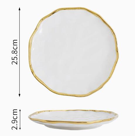 Assiette blanche de 10 pouces