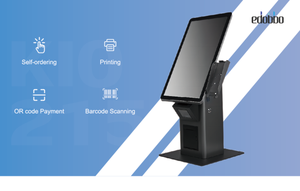 21.5インチ黒い床置きキオスク機械支払いスキャナープリンター店舗用Pos Pc支払いシステムレジシステム - Product Image 2