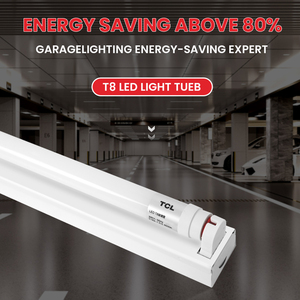 TCL T8 0.6m 2ft 9W LEDチューブAC180-240V 130lm/W 1170lm 600mm 60cm省エネガラスチューブライト4000K色温度 - Product Image 2