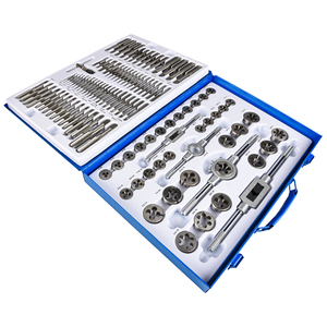 110 adet metrik ve inç kılavuz ve pafta seti el ve makine iplik kesme metal kutu - Product Image 2