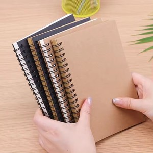 Caderno espiral Kraft A5 B5 de cor sólida simples personalizado Sentao OEM Cahier A espiral