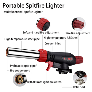 Debang Xách Tay Ẩm THỰC Gas <span class=keywords><strong>Torch</strong></span> Nhẹ Hơn Màu Xanh Ngọn Lửa Sưởi Ấm Máy Bay Phản Lực <span class=keywords><strong>Torch</strong></span> Cho Nấu Ăn Refillable - Product Image 4