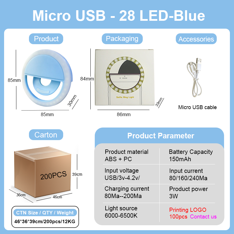 28LED-bleu