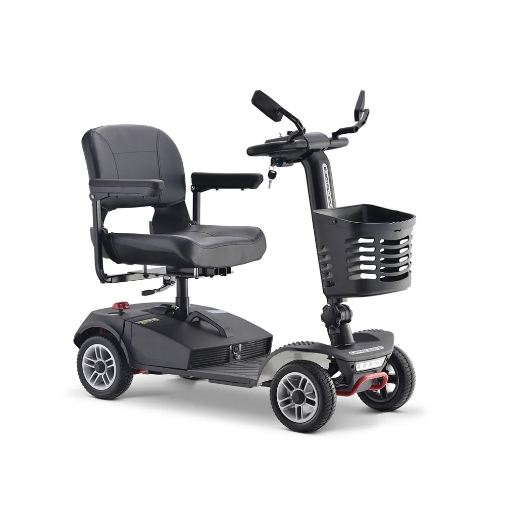 Black Mobility Scooter Wheelchair Electric Power Motorized Wheel Chair Portable Folding Lightweight Power Wheel Chair