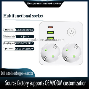Extensión de toma de corriente universal con enchufe múltiple y puertos USB Solución eléctrica de alta calidad para el hogar y la Oficina - Product Image 3