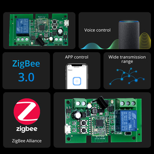 ZigBee 1CH DC 7-32V módulo de relé Control remoto inalámbrico 433 RF receptor automatización del hogar inteligente para acceso de puerta Alexa Google - Product Image 3