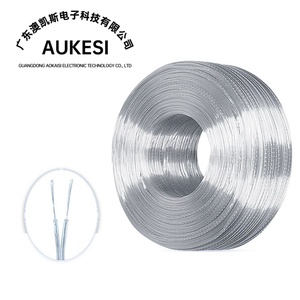 Güç kabloları temizle 18 20 22 24 26 28 AWG şeffaf kablo PVC 2 çekirdek tel kablo cam kolye ışık - Product Image 2