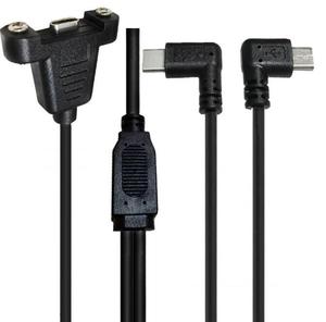<strong>USB</strong> C <strong>Female</strong> with Panel Mount Screw to <strong>USB</strong> C Male/Micro <strong>Usb</strong> Splitter Y Cable 2024 30cm
