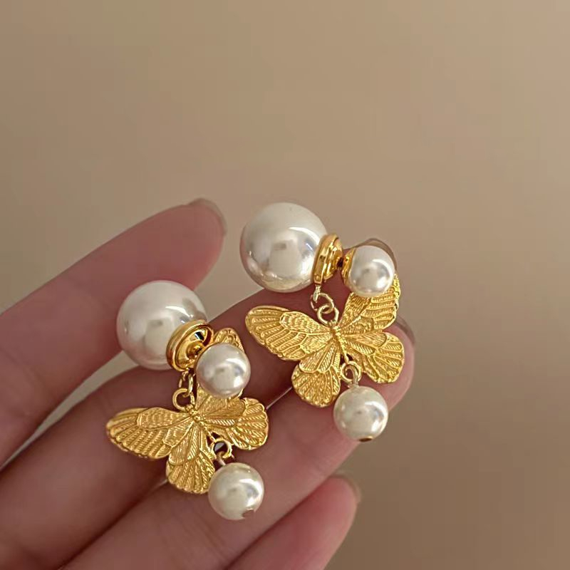 Pendientes de Perlas Mariposa