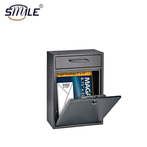 CHNSMILEニュースタイルレッドメタルパーセルボックスホームメールボックスキーロックカスタムポストボックス付き - Product Image 6