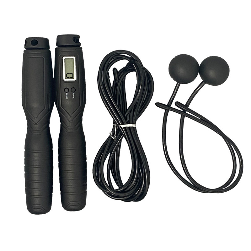 Corde à sauter noire + Poignée + corde longue + petite balle