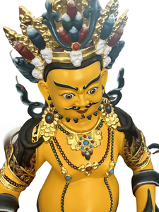 Tượng đồng jambhala vàng và thủ công mỹ nghệ đồng Phật Giáo Ấn Độ, nepalese và Tây Tạng - Product Image 2