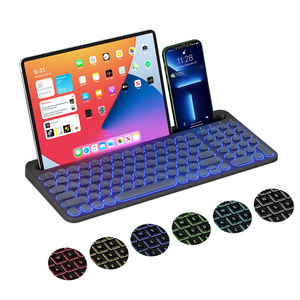Clavier Sans Fil Rechargeable Wireless <strong>bluetooth</strong> <strong>Keyboard</strong> Teclados Para Tablet Backlit Portable Tablet <strong>Keyboard</strong> for ipad Phone - Product Image 1