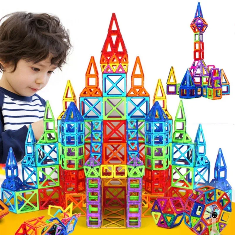 Brinquedos de montar para crianças, brinquedos educativos, designer magnético, blocos de construção para crianças