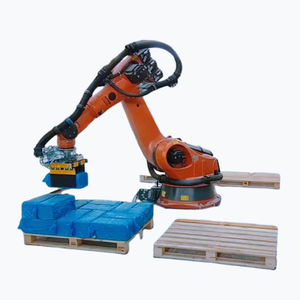 Automatic <strong>Loading</strong> <strong>Unloading</strong> Industrial <strong>Robot</strong> Arm KUKA KR120 R2700 F Material Handling Palletizing Robotic Workstation Solutions