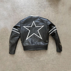 سترة جلدية مخصصة للرجال في الشوارع العالية لسباقات الدراجات النارية للرجال من جلد البولي يوريثان سترة لراكبي الدراجات النارية - Product Image 2