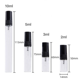 2 3 5 10ml açık kehribar cam Mini vida sprey parfüm Atomizer parfüm şişeleri seyahat doldurulabilir mezun alt şişeler ölçekli - Product Image 2