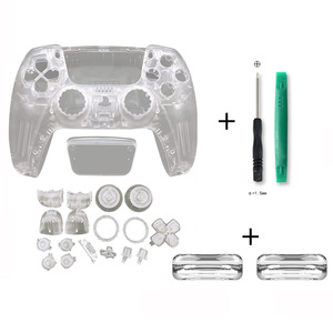 PS5 <strong>Controller</strong> <strong>Shell</strong> Transparent Replacement <strong>Shell</strong> for PS5 <strong>Controller</strong> DIY <strong>Case</strong> Replacement With Crystal Joystick Caps - Product Image 1