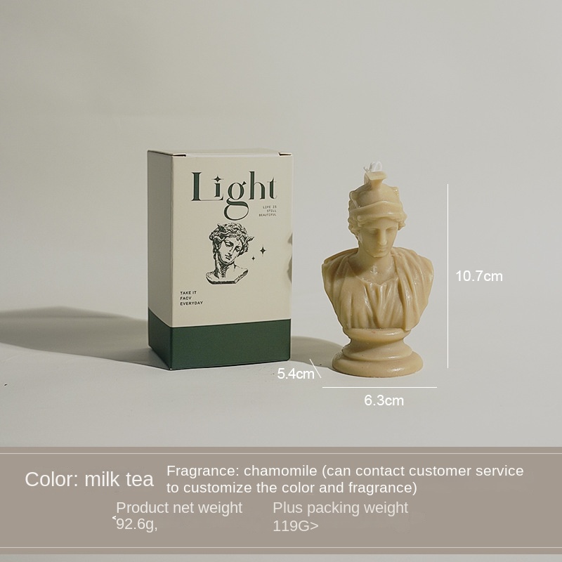 Couleur de thé au lait (Parfum: camomille) Sculpture beaux hommes