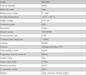 30v 2bit מקודד מגנטי דיוק גבוה 0.07 ° דיוק מוחלט חיישן מיקום תנועה ליניארי עם דיור אלומיניום - Product Image 4