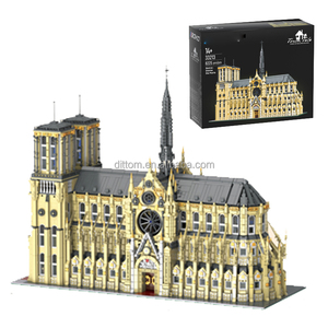 DIY Assembly Streetview Notre Dame Cathedral in Paris Bricks Architecture Model Educational <strong>Toys</strong> for Gifts Building Blocks Sets - Product Image 5