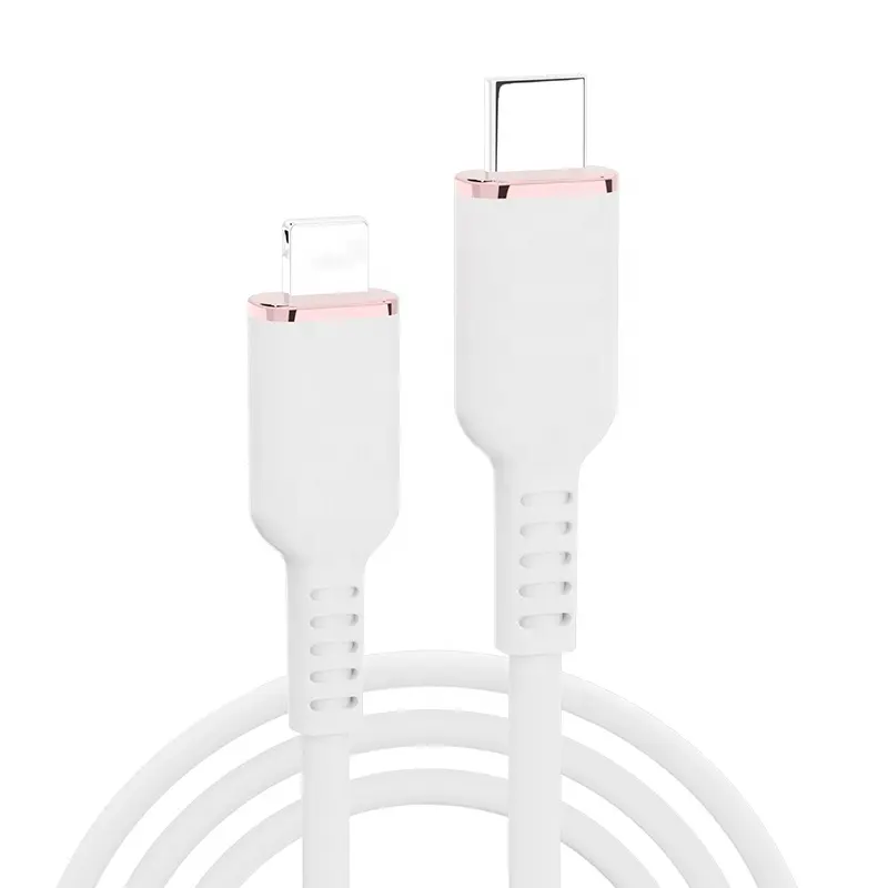 Cable USB C de silicona de alta calidad para cargador de teléfono 20CM 1M 2M 3M Cable USB de transferencia de datos de carga rápida para Cable de teléfono