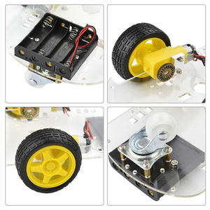 DC мотор DIY RC робот умный автомобильный комплект шасси датчик скорости направленного колеса блок батареи для Arduino/Microbit/Raspberry Pi