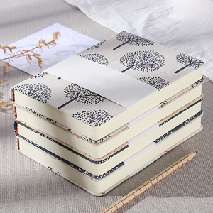 Tree <strong>Print</strong> Linen Cover <strong>Notebook</strong> Handmade University Ruled Journal Floral Diary <strong>with</strong> Inner Pages - Product Image 1