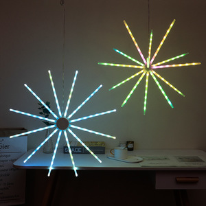 RGB Festoon Meteor ışık şeridi açık senfoni havai fişek işık noel tatil süslemeleri için LED müzik Sync ses kontrolü - Product Image 6