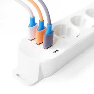 Newly Designed <strong>Extension</strong> <strong>Socket</strong> 4 Eu Outlets <strong>With</strong> 3 Usb 1 Type C <strong>With</strong> Switch <strong>Power</strong> <strong>Socket</strong> Strip <strong>With</strong> Ce Gs Rohs